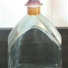 Vintage Italy Multi Color Glass Alcohol Decanter And Four Shot Glasses Set