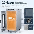 Commercial 20 Trays Food Dehydrator Stainless Steel Racks Temp Time Wifi Control