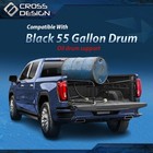 New Black Fit For 55 Gallon Drum Cradle Stand Rack 600 Lbs Capacity W  4 Wheels