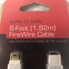 Gigaware 4-pin To 9-pin Firewire Cable Ieee 1394 6 Foot Rohs Company Sealed