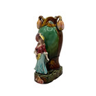 Antique French Majolica Figural Vase Art Nouveau Lady Marked 6542 48