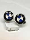 Vintage Bmw Enamel Cufflinks  Silver Tone Roundel  Automotive Enthusiast Gift