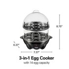 Hamilton Beach 3-in-1 Electric Egg Cooker  Holds 14  Black  25508 