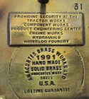 John Deere Security Belt Buckle 1991 Waterloo Iowa Employee Only Rare Original