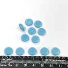 Czech Glass Druk Beads In Size 10mm  Flat Disc  Blue Turquoise Opaque Color  50p