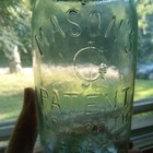 Mason s Jg Patent Nov 30th 1858 Quart Fruit Jar W zinc Lid Ground Lip Nice