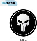 4pcs Car Wheel Hub Center Cap Stickers  2 2 Inch Personalized Met Color  Black