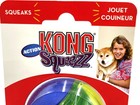 Kong Squeezz Action Ball 3 Pack Dog Fetch Toy Squeaky Medium Blue 2 5 