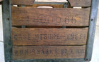 Vintage 1965 Hood Dairy Milk Bottle Crate Wood   Metal Advertising Box