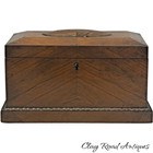 Antique Mahogany Classical Sewing Box Document Jewelry Collectors Cabinet 1840