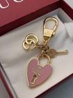 Gucci Novelty Charm Heart Lock   Key Design Keychain Gift Key Chain With New Box