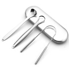 1-set Tongue Scraper Cleaner Stainless Steel Dental Fresh Breath Cleaning Oral