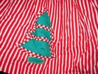 Vintage Mcm Christmas Hostess Apron Candy Striped Christmas Tree 