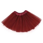  Tutu For Toddler Girls Kids 4 Layers Halloween Princess 2-8 Years Maroon Tutu