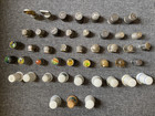 Vintage Pewter  Porcelain  Wood Thimbles Mixed Lot Of 45 Pieces