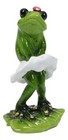 Sexy Lady Marilyn Green Frog With Pink Ribbon And White Cocktail Dress Figurine