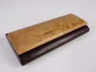Vintage Small Hard Wood Trinket Jewelry Box Felt Lined Hinged 6-1 2  X 3  D26