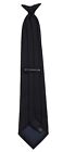 Boy s Solid Satin Black 14 Inch Clip On Necktie Weddings Formals - Nwt