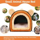 Pet Soft Guinea Pig Bed Rabbit Cozy Hideout House Bunny    
