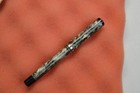 Vintage Fountain Pen Supreme Gray Marble Piston Fill 14k Gold Plated