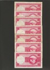 Iceland 10 Kronur 1928  P-31a   P-31b  Second Issue Red Color  7pcs    -vf  K8