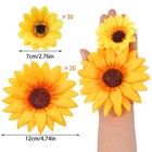 Yellow Artificial Fake Silk Sunflower Heads Home Wedding Party Decor 50 Pcs