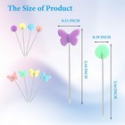 200pcs Sewing Pins Flat Head 0 39 Inch  2 16 Inch  Butterfly And Flower 