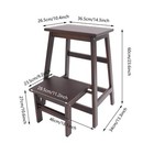 2-tier Folding Step Stool   Multi-purpose Foldable Wood Step Ladder  Step Stool