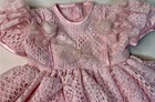 Vintage Full Circle Toddler Pageant Fancy Dress Pink Ruffled Layered Lacy 12 Mo
