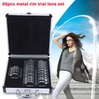 68 X Optical Trial Lens Set Silver Rim Ophthalmic Trial Lens Frame Aluminium Box