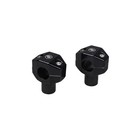 Black 1 0  Clamp Risers Kit For Harley Super Wide Glide Fat Bob Softail Custom 
