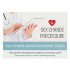  10-pack  Prank Postcards - Sex Change Procedure - Send Them To Victims Yourself