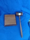 Vintage Wood Gavel Wooden Judge Auctioneer Mallet Ornate Auction Court Prop