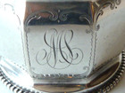 Gorham Sterling Silver Octagonal Napkin Ring  Beaded Rims  Engraved  ms 