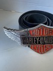 1990 Baron Harley Davidson H704 Solid Brass Usa 6 5  Wings Belt Buckle W  Belt