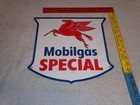 Vintage Mobil Mobilgas Special Pegasus 11 3 4  Porcelain Metal Gasoline Oil Sign