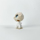 Littlest Pet Shop   365 White Beige Lamb Sheep Peach Bow Blue Eyes Rare
