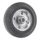 Chain Link 6  Solid Black Rubber Wheel For Residential Gates- Helper Wheel
