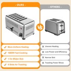 6 Slices h Commercial Conveyor Toaster Heavy Duty Electric Food Bread Baking