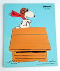 Lot Of 2 Vintage Wooden Tray Playskool Snoopy Flying Ace Lucy Peanuts Puzzles