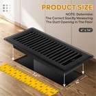 4x14 Floor Register  Floor Vent Covers  Heavy Duty Steel 4  X 14  2pcs Black