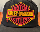 Vintage Harley Davidson Logo 80 s Snapback Trucker Hat Cap Made In The Usa