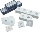 3 Assorted Sizes 150 Pieces Coin Flips 2  X 2  Cardboard Coin Holders Mylar Coin