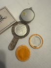 Vintage Blumpak New York  Art Compact Mirror Powder Puff Usa Read         