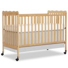 3-in-1 Convertible Full-size Baby Crib  Natural Finish  4 Mattress Heights  Lock