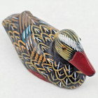 Hand Carved Painted Wood Duck Miniature Decoy Unsigned 3 75 