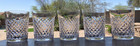 Waterford Crystal Alana Double Old Fashioned 4 3 8  Set Of 5 Lot Mint