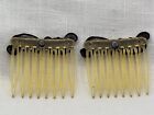 Vintage Sterling Plastic Hair Comb  pair  Accessory Peinetta Untested