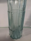 A Vintage Italian Aqua Glass Bottle With Ribbed And Dotted Patterns 