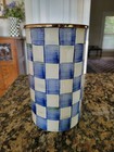 Mackenzie-childs Royal Check Enamel Utensil Holder - New